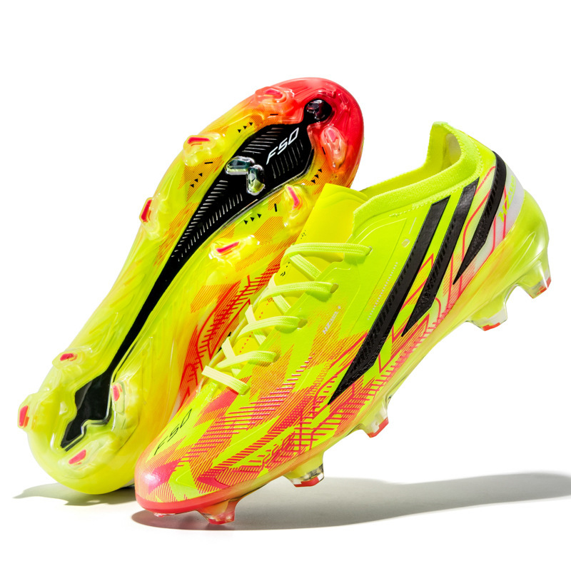 Zapatos de Fútbol de Corte Bajo Transpirables de TPU y Goma para Entrenamiento en Pastizal