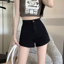 美式辣妹牛仔短裤女夏高腰紧身弹力包臀显瘦白色性感百搭超短热裤