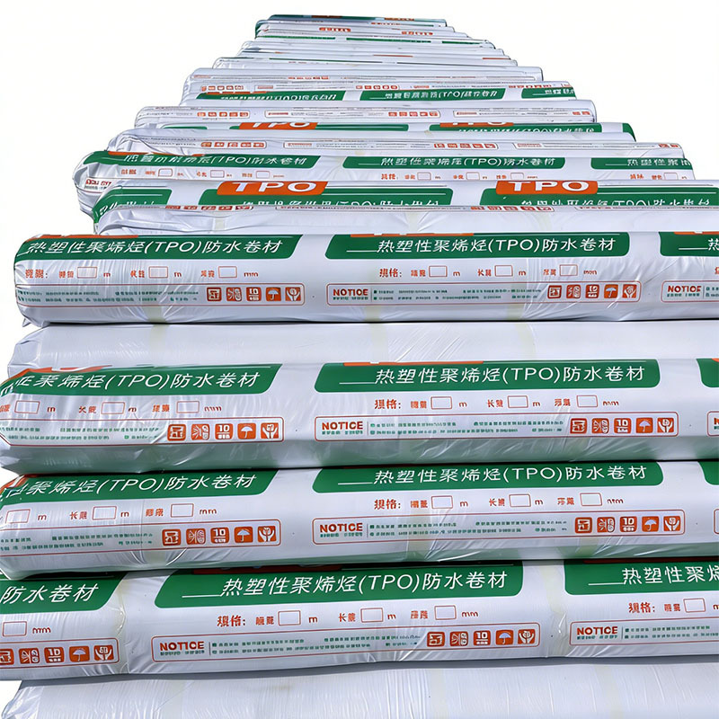 Tpo Waterproof Membrane Thermoplastic Polyphene Membrane Tppo Polymer Waterproof Membrane Steel Structure Roof Waterproof Membrane
