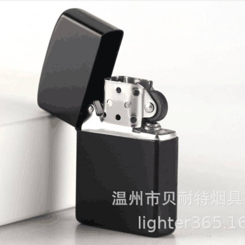 温州打火机喷漆金属煤油打火机加油促销礼品打火机金属黑色加油