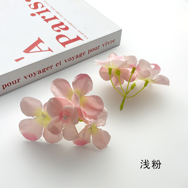 シミュレーション5フォークアジサイ串diyヘアピン頭飾りアクセサリー花球礼箱装飾造花撮影道具置物|undefined