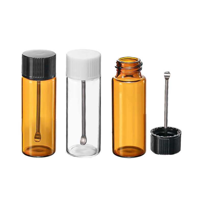 Glass Bottle Medicine Box 64mm High Glass Pipe Export Storage Bottle Handmade Glass Smoking Utensils