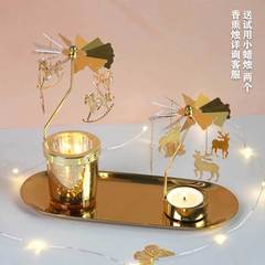 李同項は私に火をつけて、あなたのロマンチックな回転の燭台の走馬灯の少女の心ins香薫のろうそくの西辰を温めます。