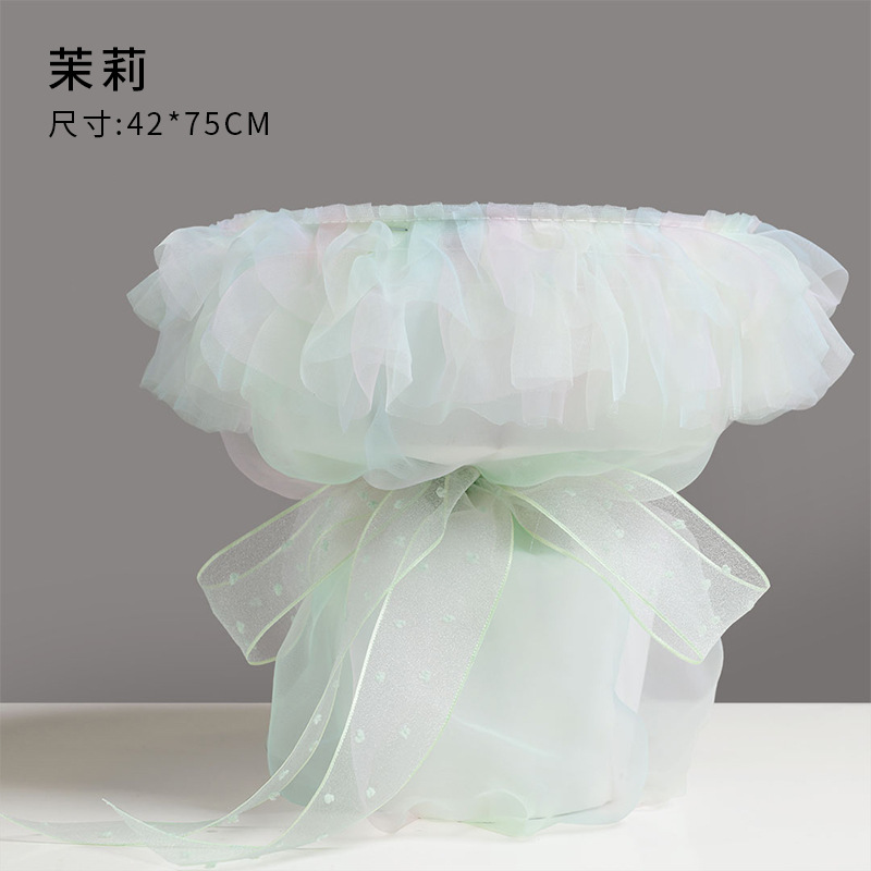 520 nuevo producto falda de pastel falda tutú hilo de dobladillo papel de embalaje de flores ramo de papel de embalaje hilo de flores papel de bricolaje