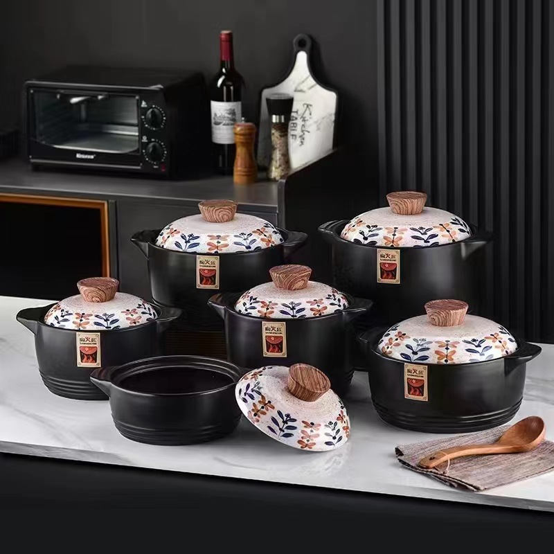 Cazuela estofado olla de gas hogar de alta temperatura resistente olla de cerámica olla de sopa olla de cerámica cazuela estofado olla de sopa