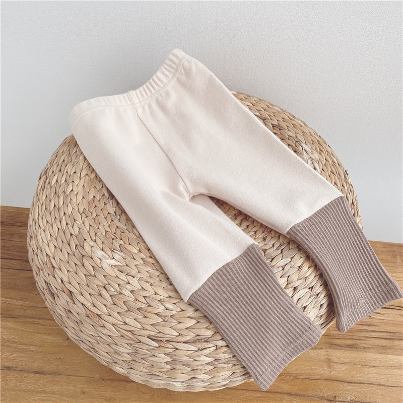 Polainas de otoño para niños Ropa de estilo coreano para niños primavera y otoño bebé temprano y otoño ropa de costura polainas bebé Bebé Pantalones