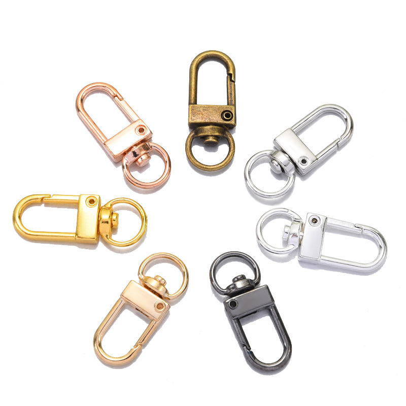 Zinc Alloy Color-Preserving Rotating Door Buckle Keychain DIY Jewelry Accessories Key Ring Connector Universal Bag Hanging Buckle
