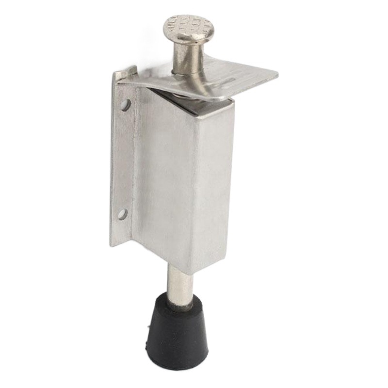 Fábrica al por mayor de acero inoxidable pedal puerta dispositivo de fijación de puerta de goma soporte pie paso puerta superior móvil puerta superior parada dispositivo de oscilación resistencia de la puerta