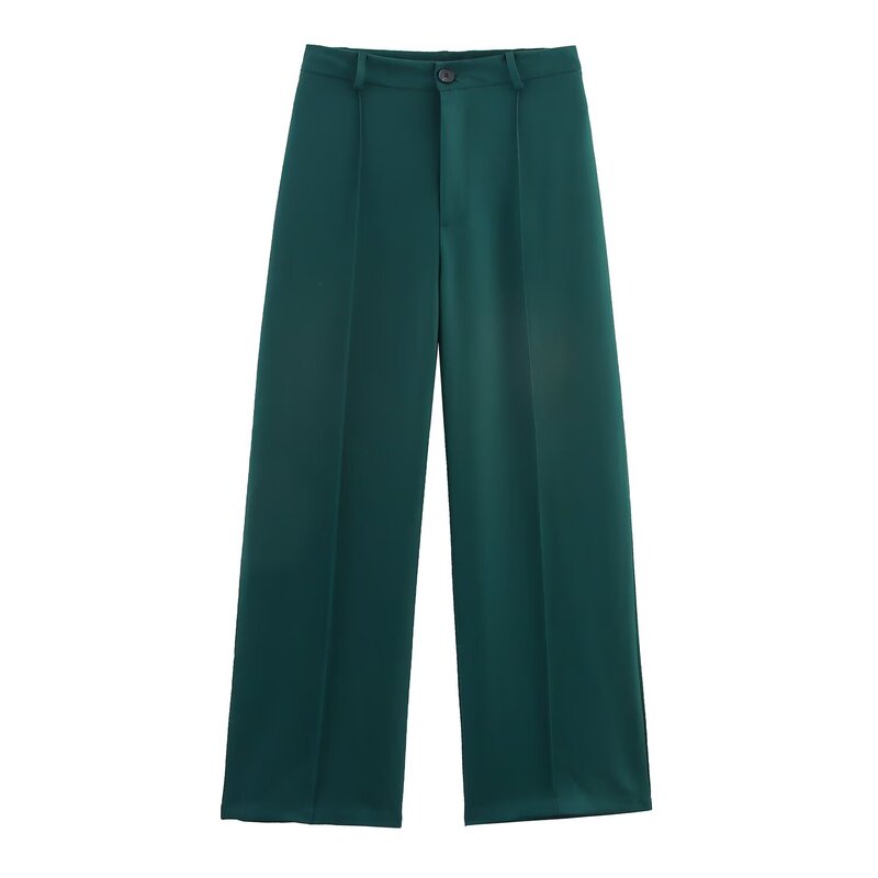 Pb&Za Women's 2025 Summer New Style Light and Mature Style Straight Wide-Leg Simple and Versatile High-Waisted Casual Pants
