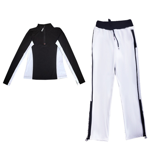 Square dance clothing new suit shuffle dance clothing square dance cotton half zipper top dance square dance dance clothing