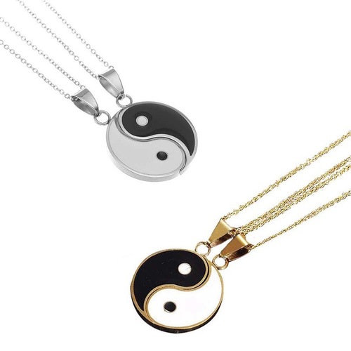 Tai Chi Gossip Pendant necklace for women and men Fashion Splicing Couple Necklace