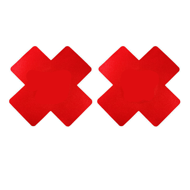 Venta caliente transfronteriza europea y americana sexy impreso mama pegatinas desechables en forma de X pecho Nipe cubre