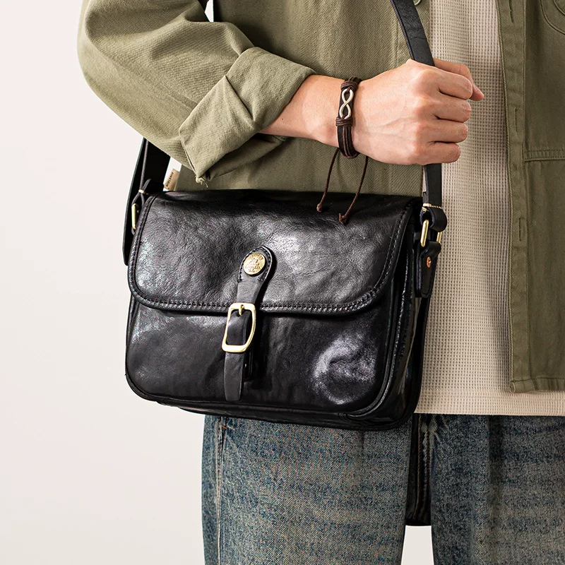 CJW/草匠王 Leather one-shoulder bag, genuine leather