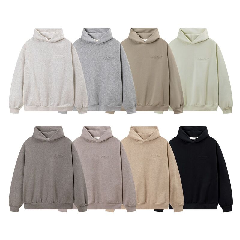 Fog Essentials Hhh Ninth Season Multi-Line High Street Pure Cotton Embossed Logo Hooded Sweatshirt Pants Suit