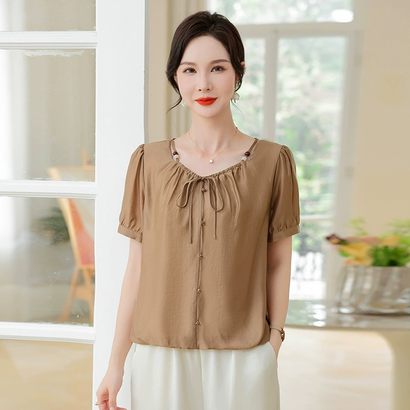 25 летних новых рубашек с короткими рукавами женские корейские