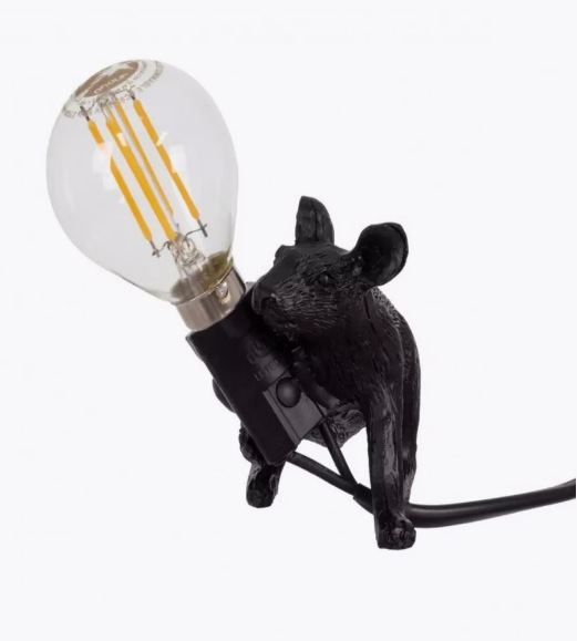 Lámpara de ratón creativa nórdica transfronteriza sala de estar comedor dormitorio tienda de ropa de resina de protección de ojos personalidad decoración de lámpara de escritorio