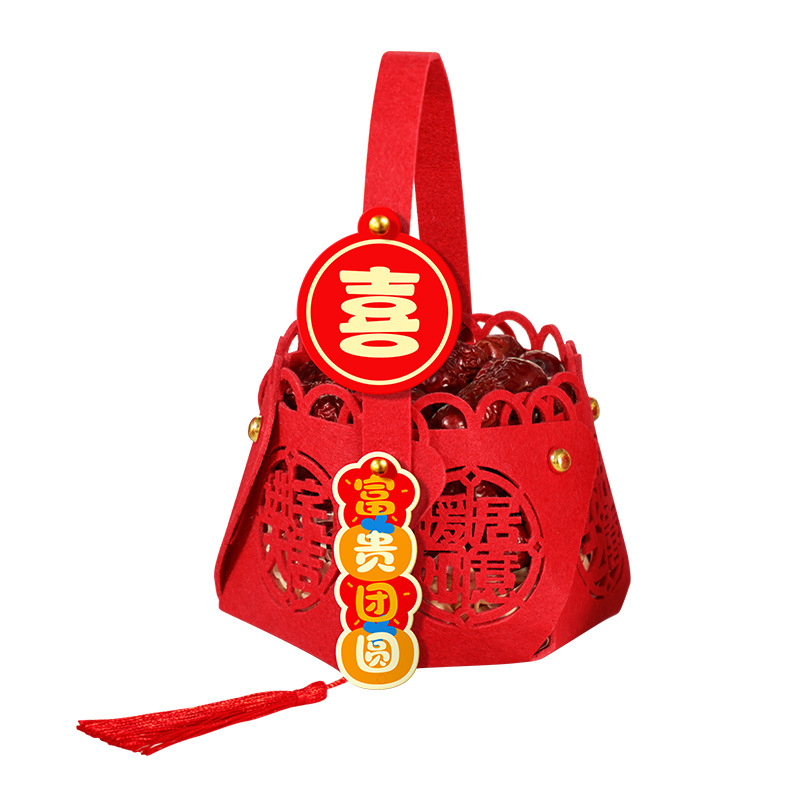 2024 nueva decoración de la casa nueva decoración de suministros de decoración de la casa gran conjunto completo de canasta de mano en la ceremonia de la casa adornamiento de la bandeja de frutas