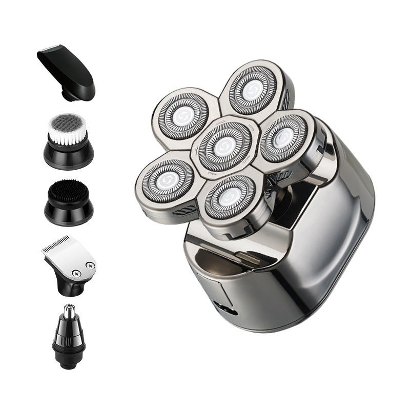 Cabeza calva transfronteriza artefacto afeitado cabeza auto-raspado máquina especial cabeza de ocho cuchillos cuerpo completo lavado máquina de afeitar eléctrica Fabricante Mayorista