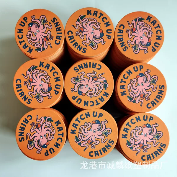 Factory supply absorbent paper coaster disposable paper coaster advertising coaster beer coaster waterproof cardboard coaster