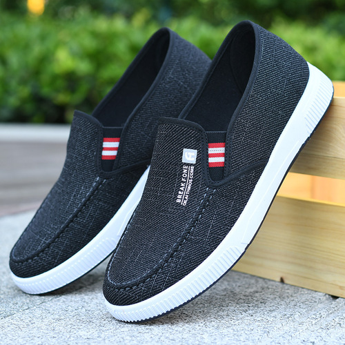  New Old Beijing Cloth Shoes Lazy Slip-on Men's Canvas Shoes Work Shoes Casual Sports Cloth Shoes for Men