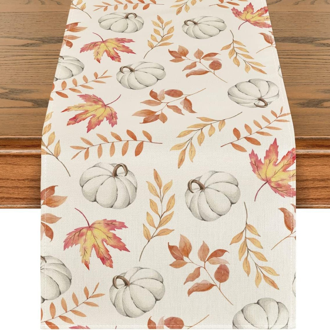 Transfronterizo 2024 Amazon nuevo Día de Acción de Gracias Festival de otoño lino tabla bandera tabla de comedor tabla de té tabla