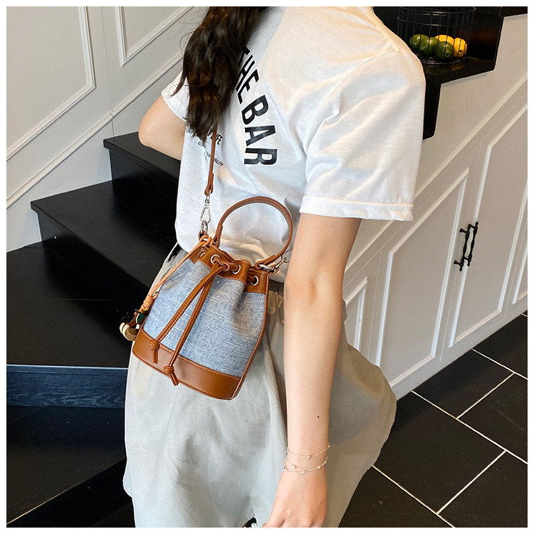 Spring and Summer fashion handbag for women, 2025 new style drawstring and stylish single-shoulder bag, Korean retro and trendy crossbody bucket bag undefined