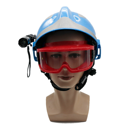 F2 Rescue Helmet Firefighter Emergency Hat Forest Helmet with Goggles and Flashlight Bracket