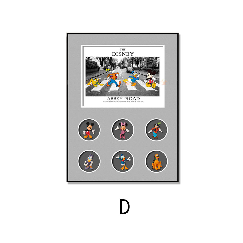 Pato Donald dibujos animados Dibujos Animados hechos a mano Doraemon pintura real habitación de los niños dormitorio cabecera Mickey Mouse círculo colgando pintura