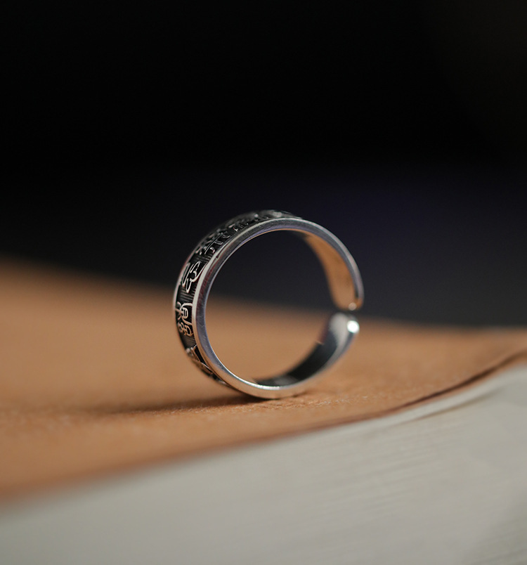 Vintage fortune ring verstelbaar chinese stijl charm_voghion.com