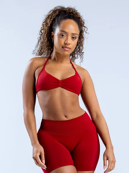 Amazon high elastic ultra-fine matte nylon neck back small bra seamless fitness bra sports bra bra bra