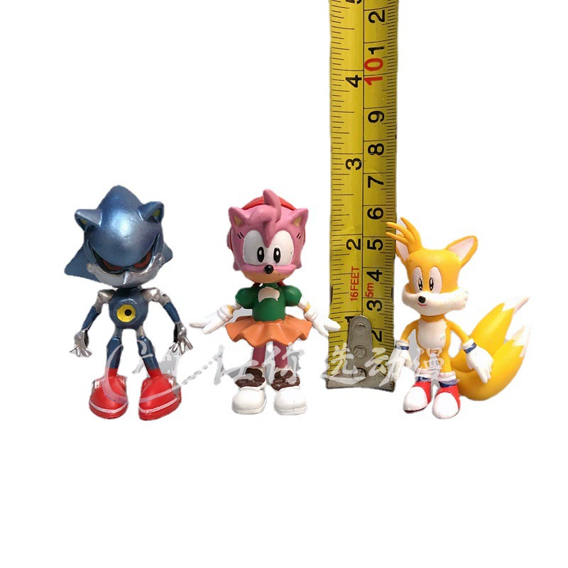 Шесть Sonic Speed Trouins 1 2 3 поколения Ultimate PSP Game Dolls Model Model Dolls