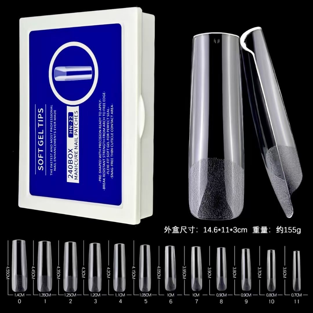 Explosiones transfronterizas de porcelana blanca caja de manicuras esmaltado ultrafino sin marcas sin molienda de grabado desgaste manual manicuras falsas al por mayor