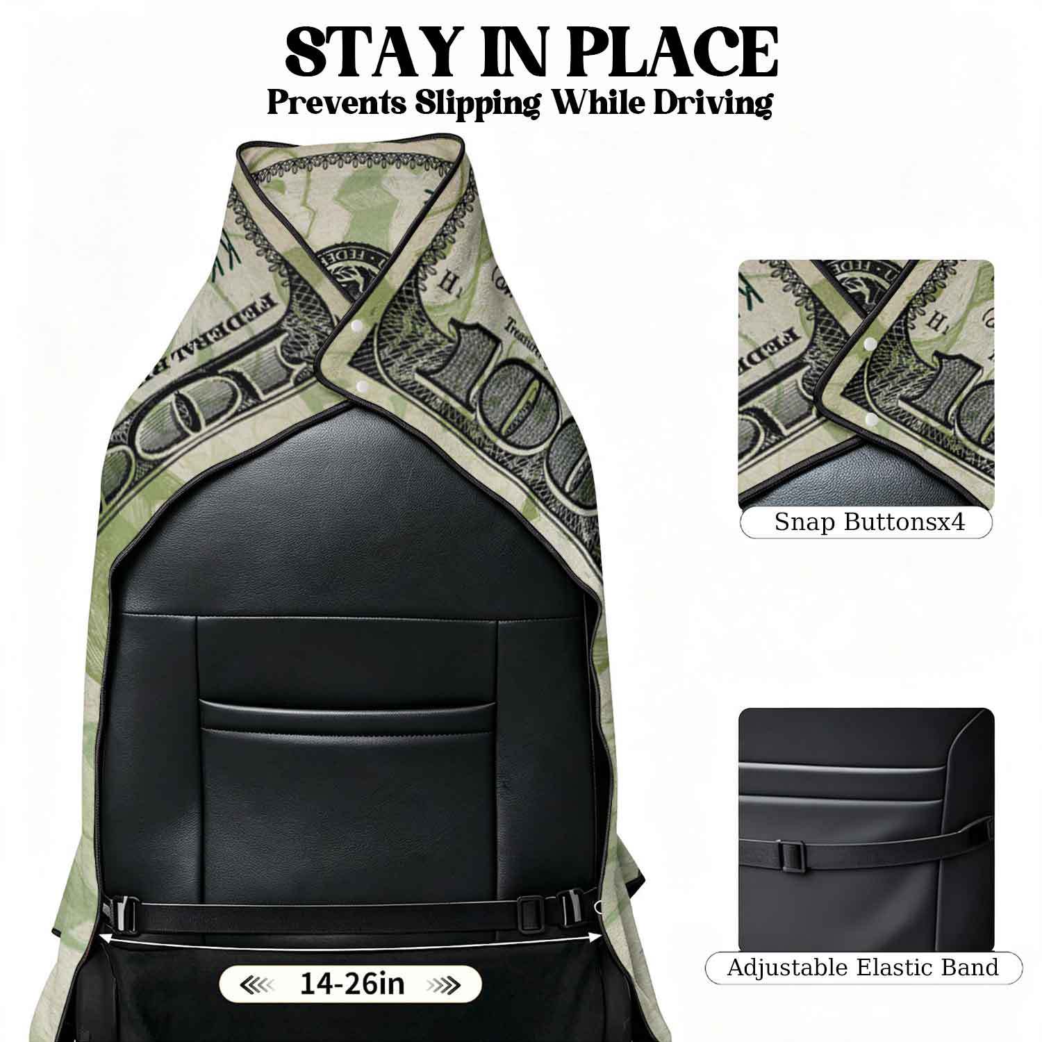 2-piece dual-use car seat cover, ultra-fine fiber, can be used as a beach towel, printed car protective seat cover 13