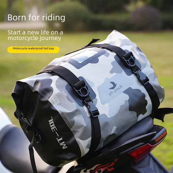 Outdoor travel bag motorcycle tail bag side box expansion bag hiking Sichuan-Xizang motorcycle riding explosion-proof rain camel bag storage