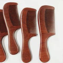 紅木梳子 檀木梳家用密齒梳 按摩古風紅檀木梳子