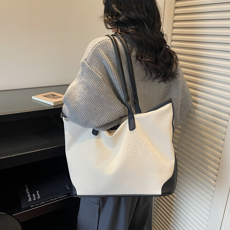 Foreign Trade Women's Bags Lululemon Canvas Tote Bag Canvas Bucket Bag Underarm Bag Single Shoulder Handbag Crossbody Women's Bag