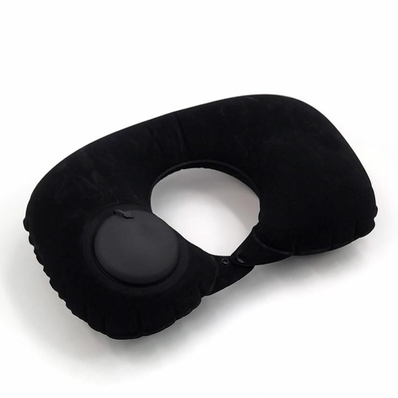 Portable Compression Inflatable U-Shaped Travel Neck Nap Airplane Pillow_voghion.com