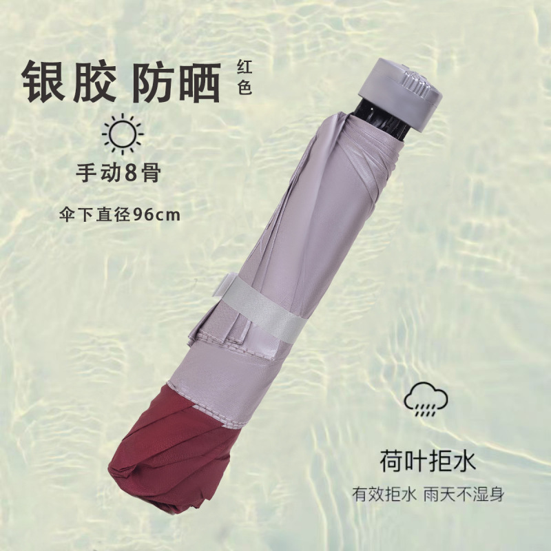 雨伞太阳伞防晒黑胶防紫外线遮阳伞男女晴雨两用自动折叠雨伞大号|undefined