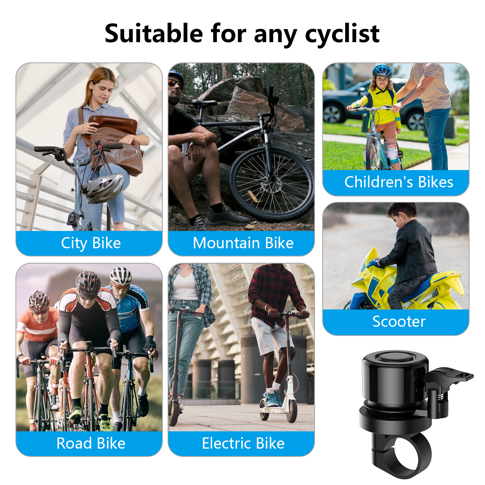 Bicycle Bell Antirobo Buscador Find my Bell Antirobo Localizador Global MFI