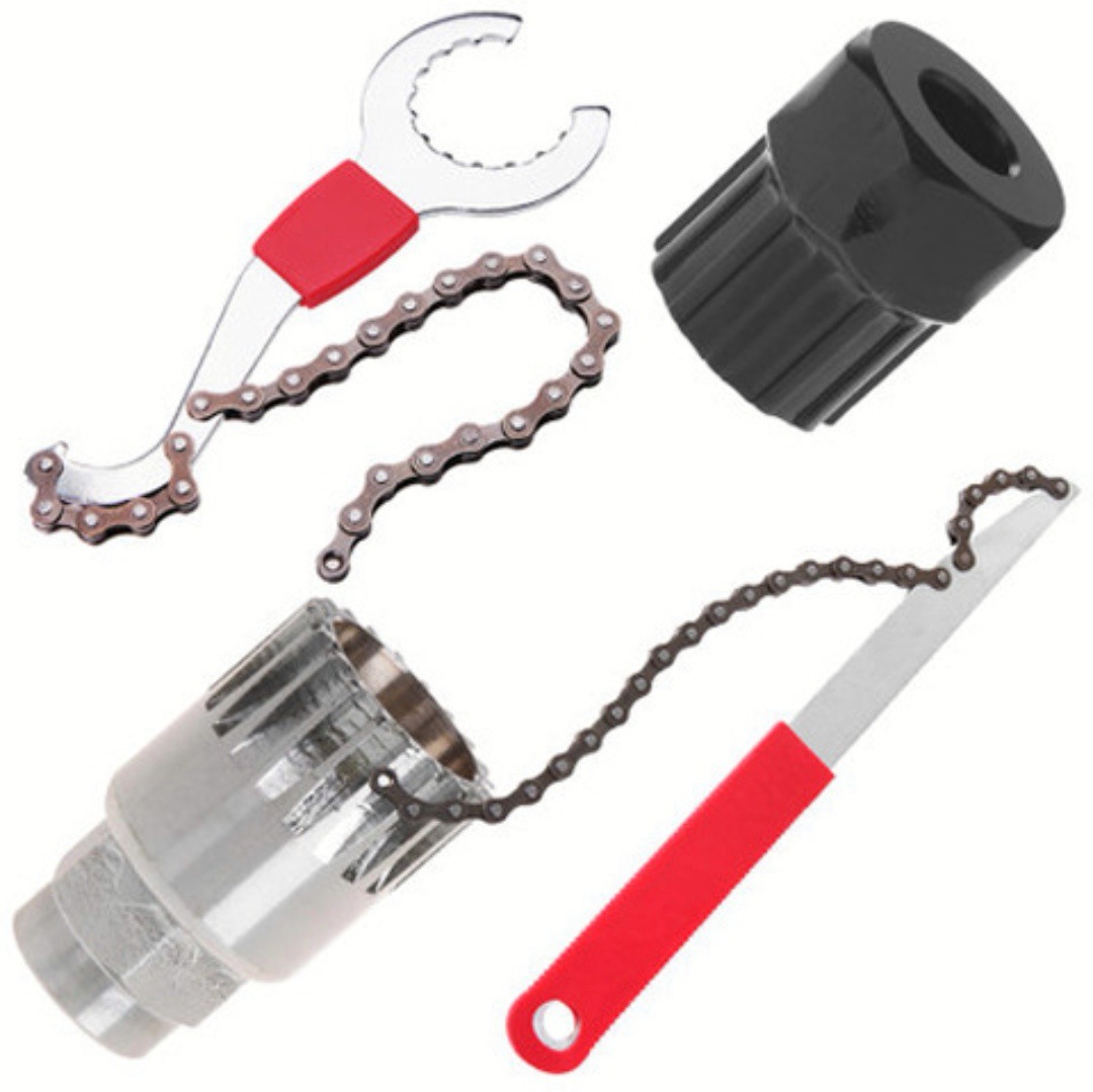 自行车一体中轴固定扳手卡式飞轮拆卸扳手尾勾扳手山地车工具套装