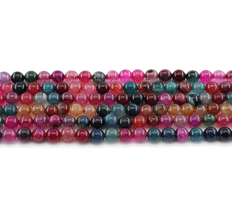 Fashion Color Block Agate Polishing Beaded 1 Set