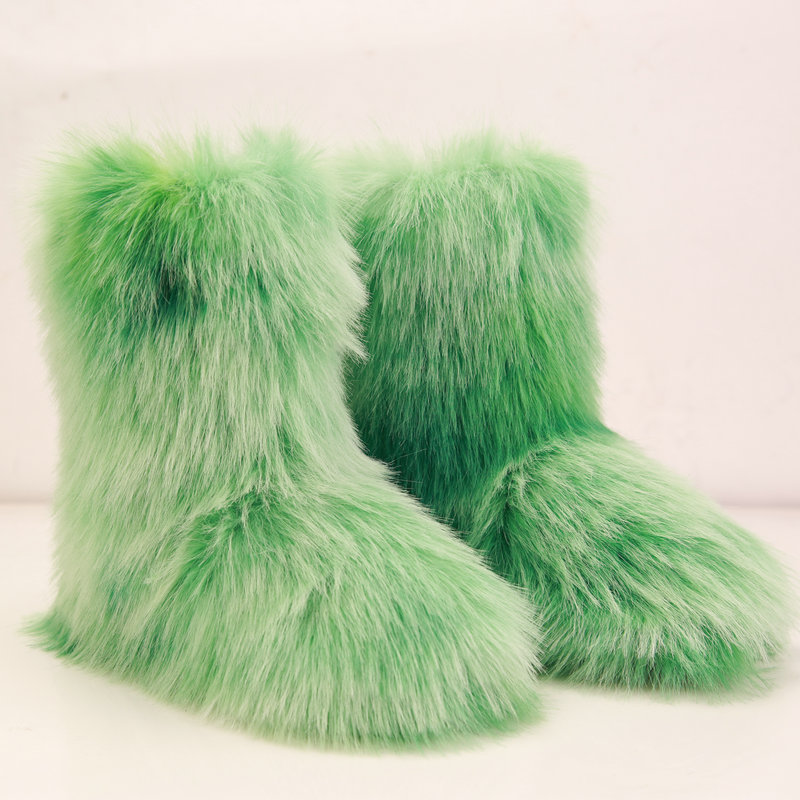 Fabricantes al por mayor 2025 primavera nuevo estilo tie-dye how botas de nieve otoño e invierno botas de piel al aire libre para mujer