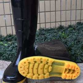 雨鞋耐油耐酸碱工矿水鞋防滑牛筋底男高帮雨靴套鞋男高筒防护