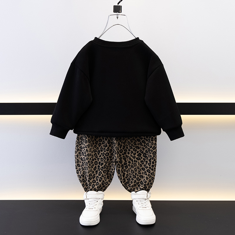 7723 trajes de primavera y otoño para niños 2025 nuevo suéter de moda para niños de dos piezas ropa de primavera para bebés de moda