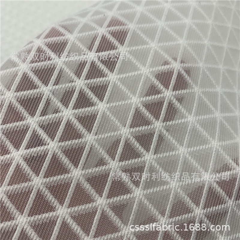 菱形网眼布3D影花网布宽幅床垫网眼布特殊网布帽子网地垫复合网布