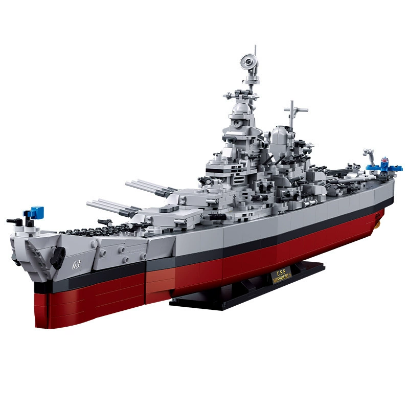 Литл Лубан B1291 Missouri Bismarck Боевой корабль модель игрушка boy собранные кросс-border