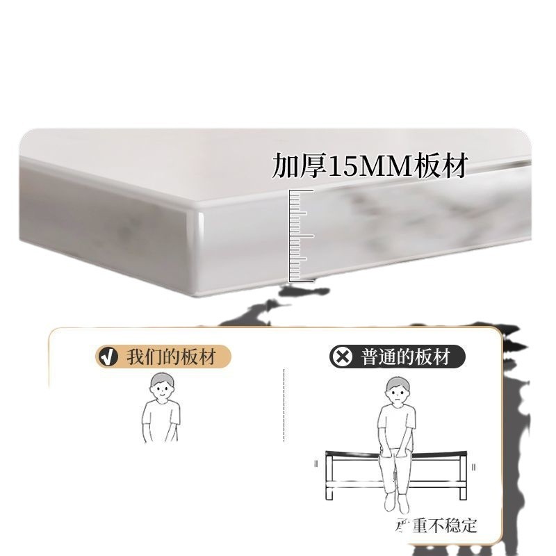 Nórdico imitación de tabla de roca mesa de té de lujo ligera mesa de té moderna simple sala de estar balcón doméstico gran mesa de té