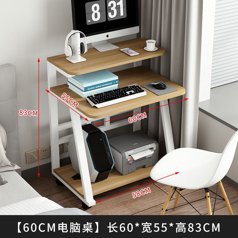 Alquiler pequeño escritorio móvil escritorio de dormitorio simple escritorio moderno pequeño escritorio de computadora de almacenamiento image 9