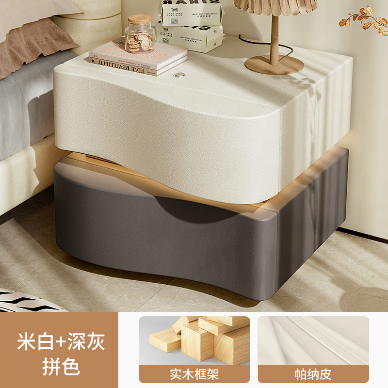 Mesa de cama de madera maciza simple y moderno gabinete de almacenamiento de dormitorio en 2026 nuevo armario pequeño doméstico principal