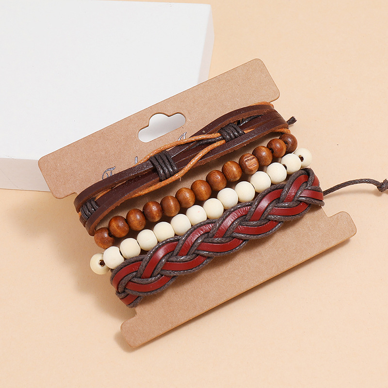 Simple woven leather bracelet